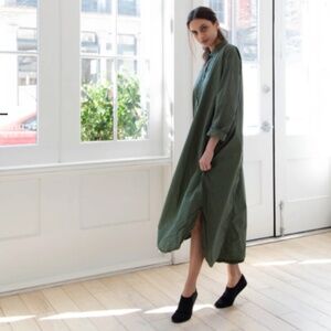 ALBUM DI FAMIGLIA The Long Shirt Dress TC Grey Iconic Paper Cotton Long Sleeve L